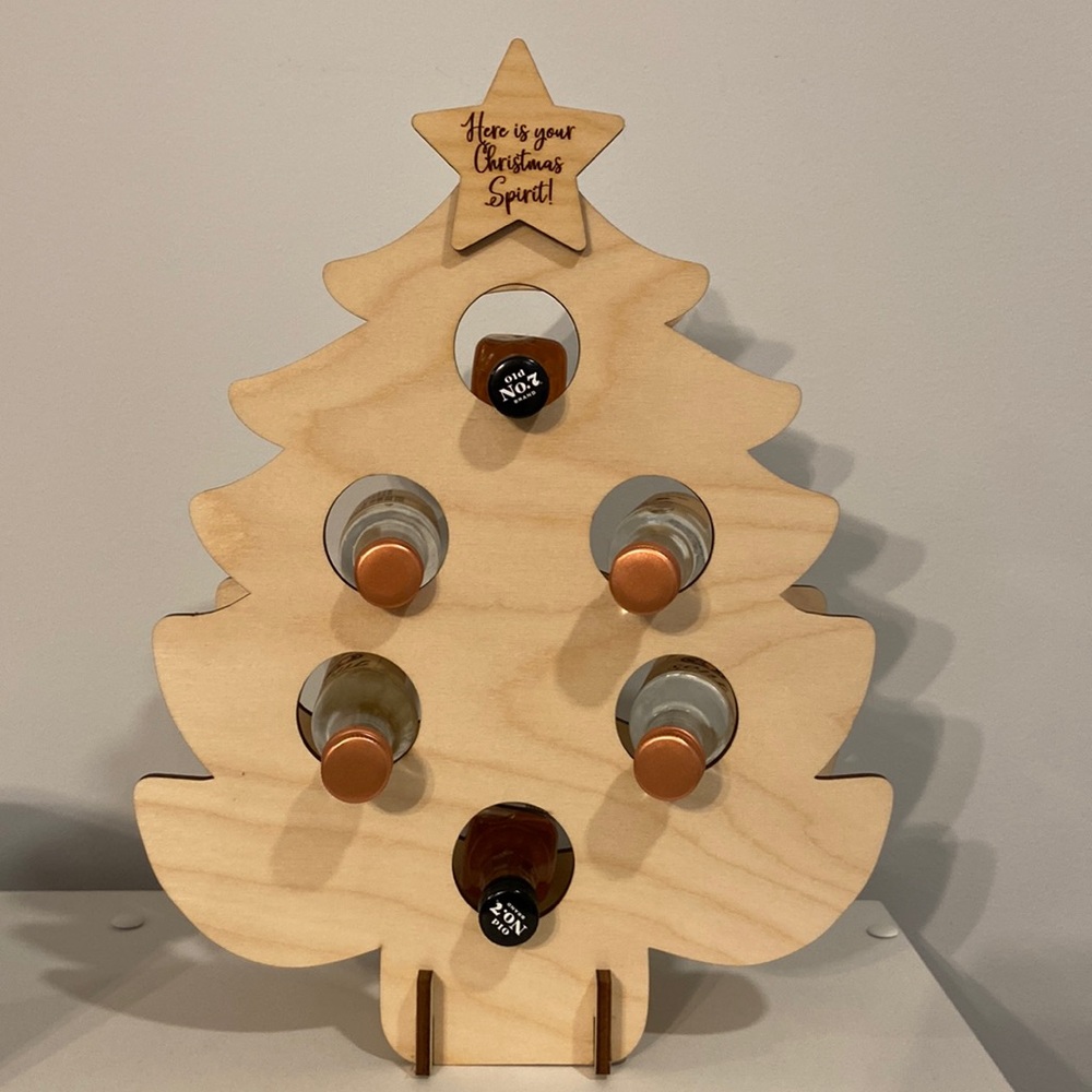 Christmas Tree mini liquor bottle holder